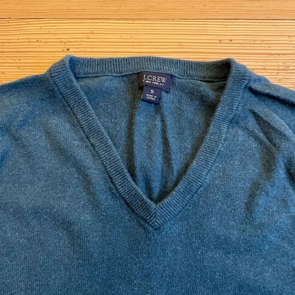 J. Crew cotton cashmere V-Neck sweater. Size S.